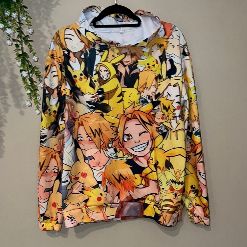 Anime Character and Pikachu Hoodie